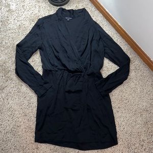 Brooks Brothers 100% Silk Long Sleeve Wrap Style Dress- 8